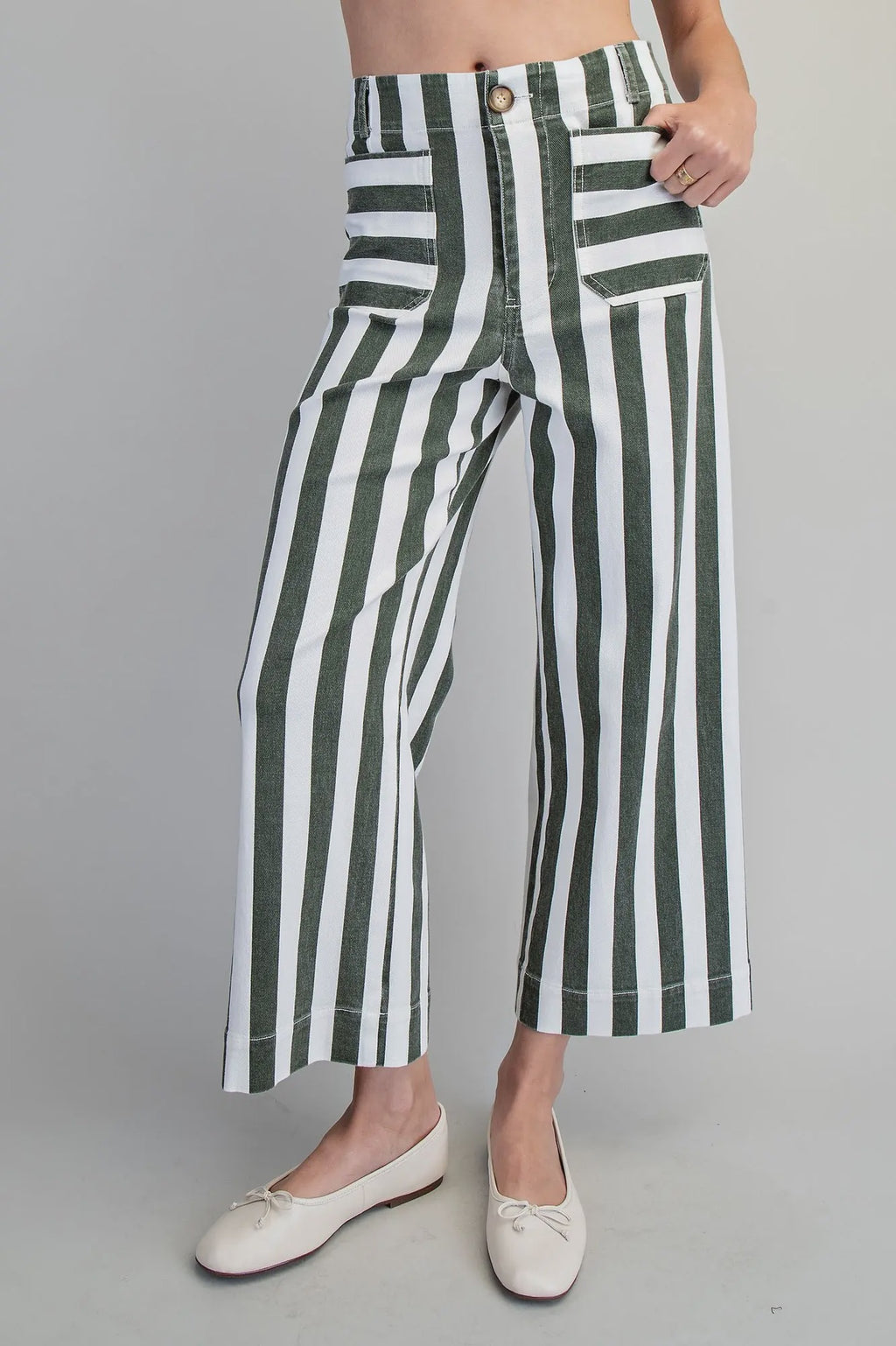 Striped Straight Leg Pants
