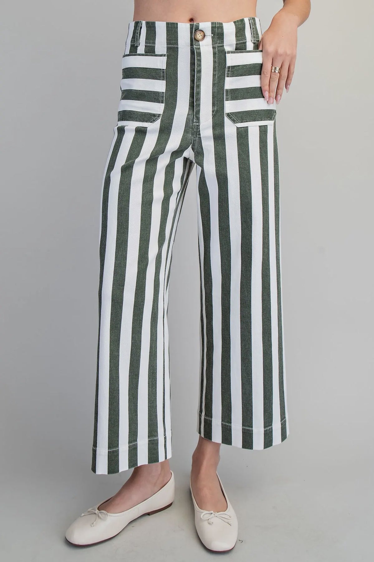 Striped Straight Leg Pants