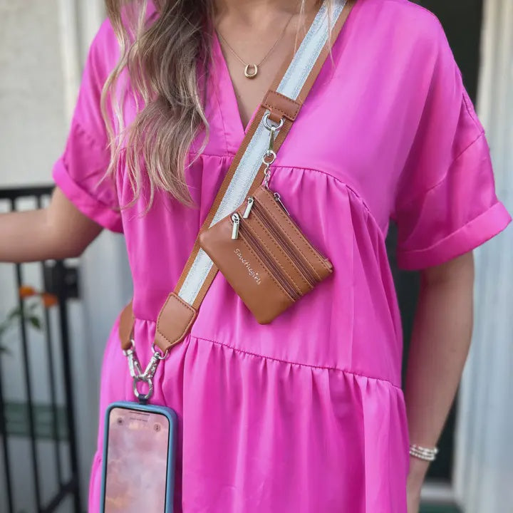 Clip & Go Strap with Pouch - Stripe Collection