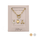 18K Gold Cherry Love Charm Holder Necklace Gift Set