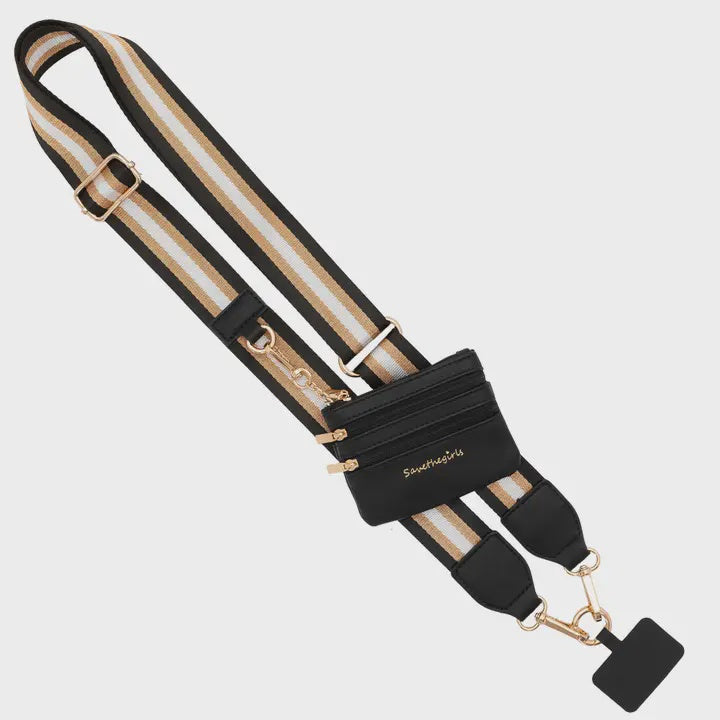 Clip & Go Strap with Pouch - Stripe Collection