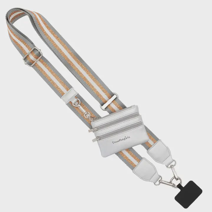 Clip & Go Strap with Pouch - Stripe Collection