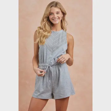 Mixed Stripe Romper