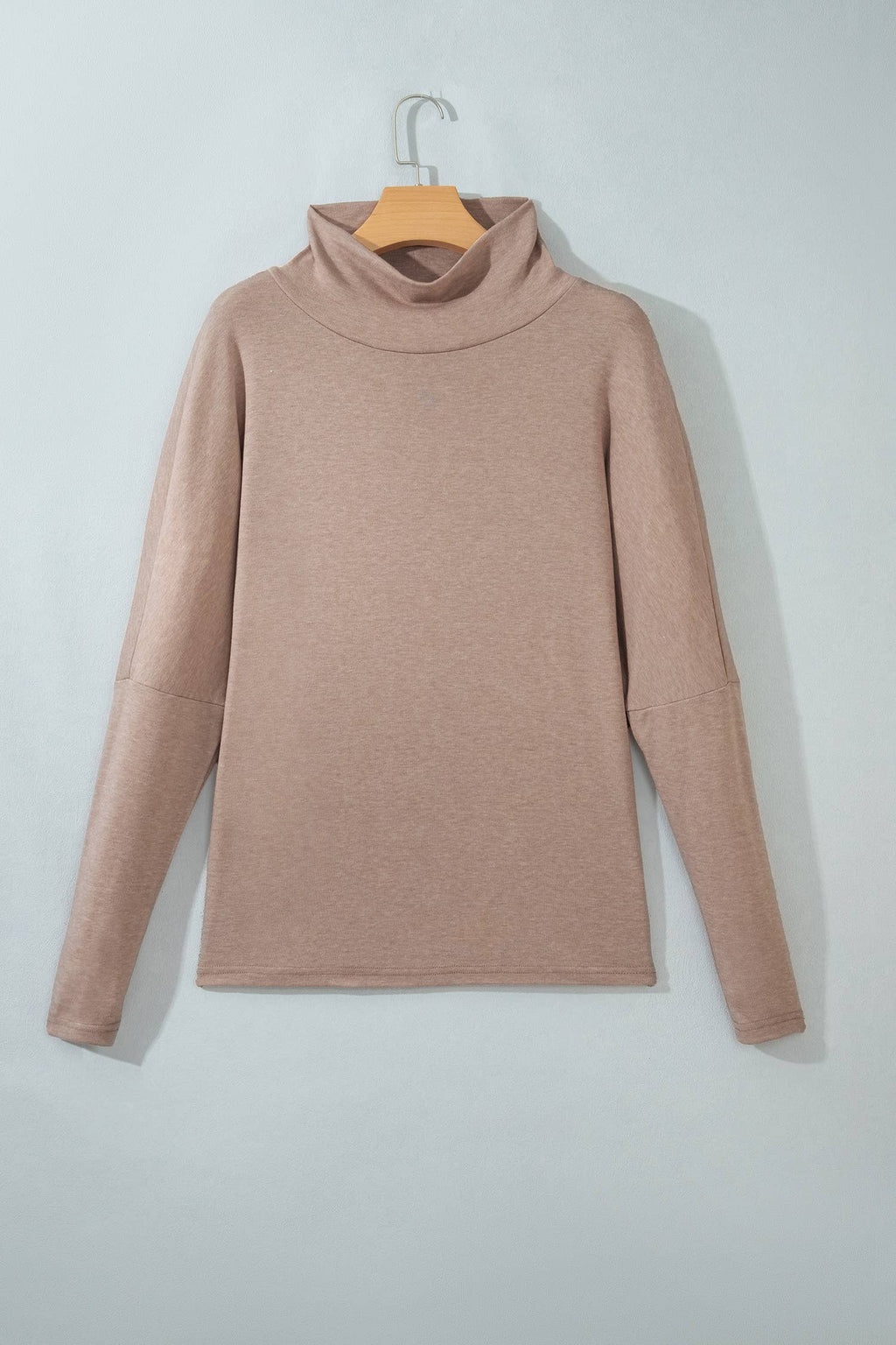 Oversized Mock Neck Long Sleeve Layering Basic Blouse