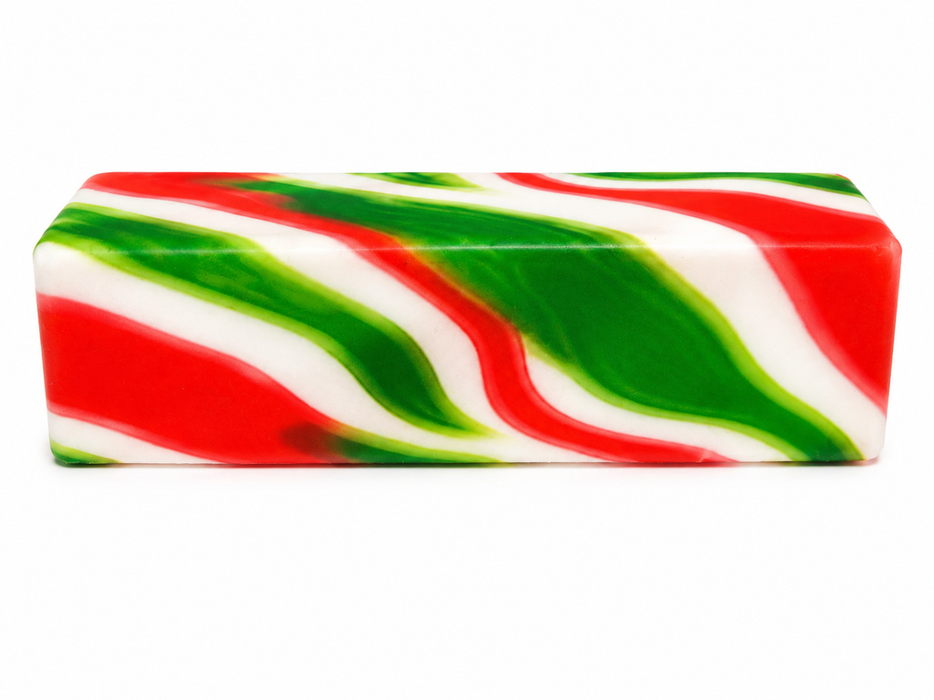 Holiday Swirl Butter Squishy â€“ Christmas Candy Cane Slow Rise Sensory Toy