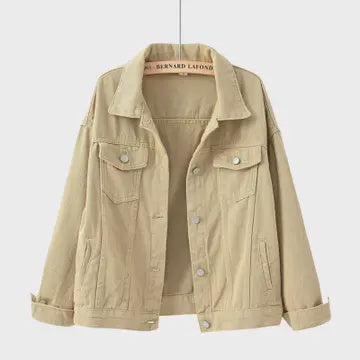 Solid Color Slim Cropped Denim Jackets