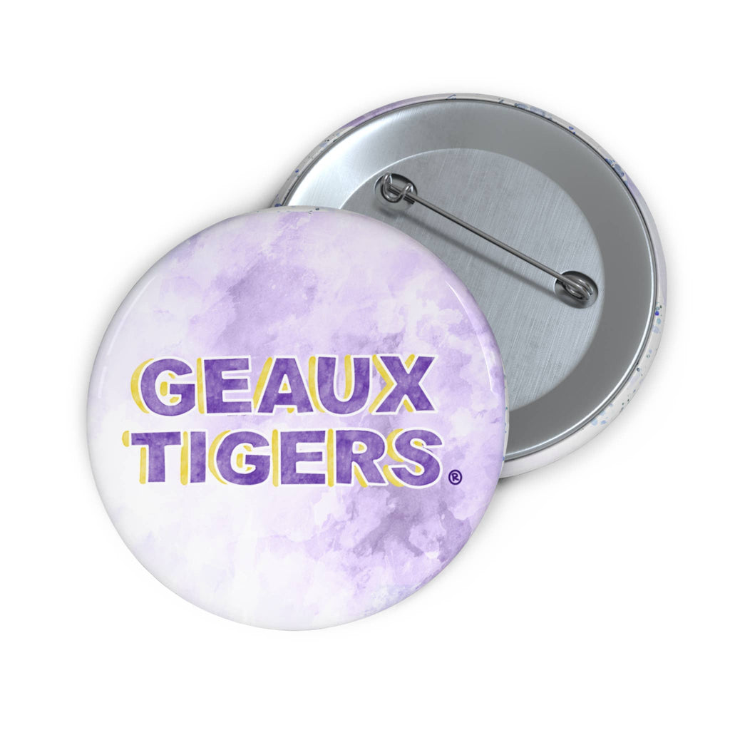 SALE LSU "Geaux Tigers" Game Day Button