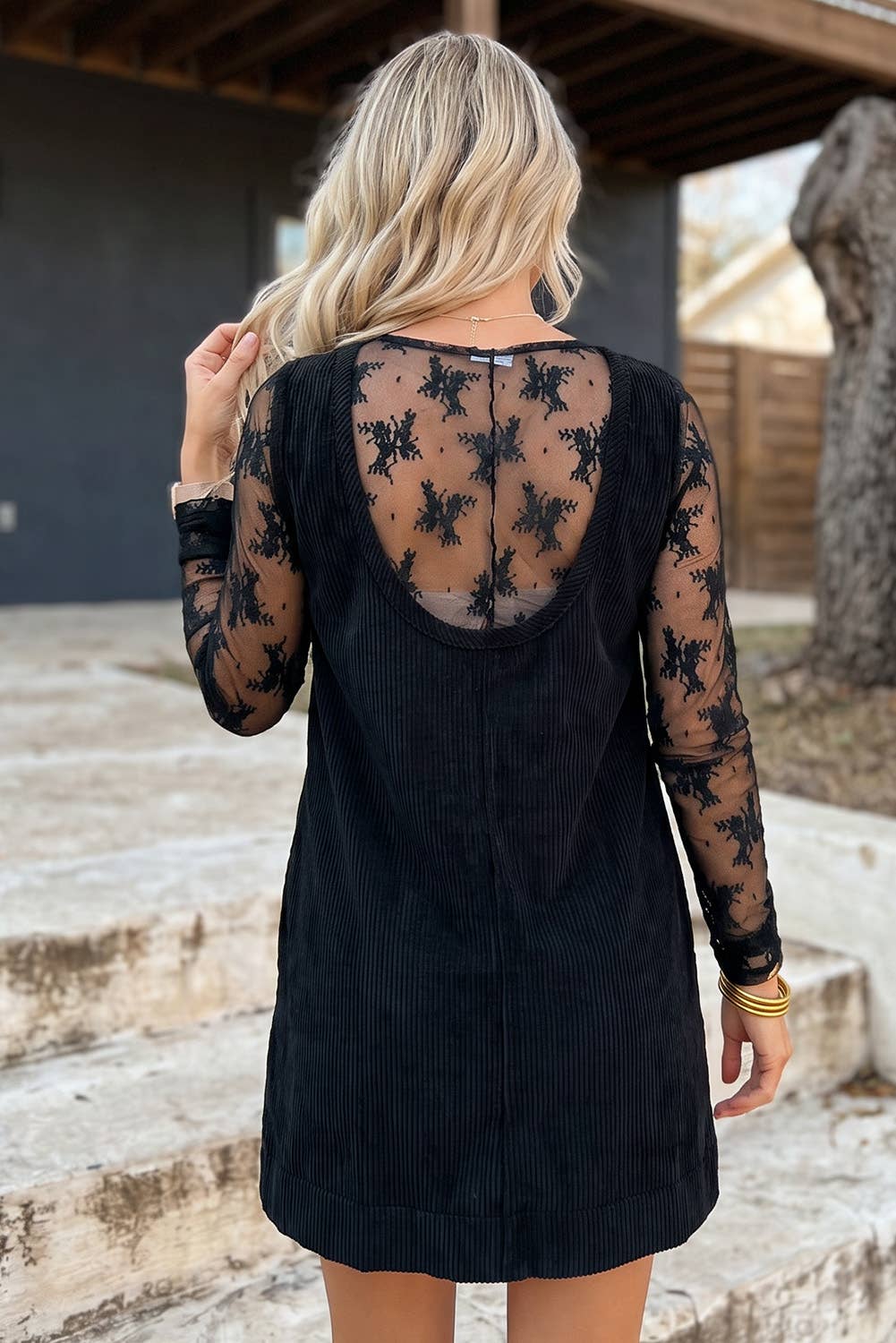 Corduroy Sleeveless Mini Dress With Patched Pockets (S-4X)