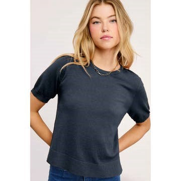 Soft Puffy Sleeve Basic Knot Top