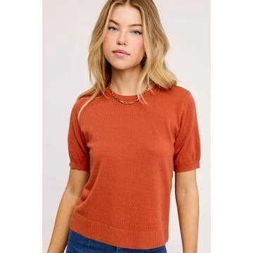 Soft Puffy Sleeve Basic Knot Top