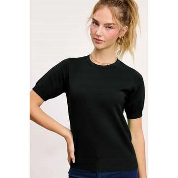 Soft Puffy Sleeve Basic Knot Top