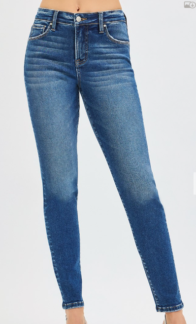TUMMY CONTROL MID RISE ANKLE SKINNY PKA21319 DARK