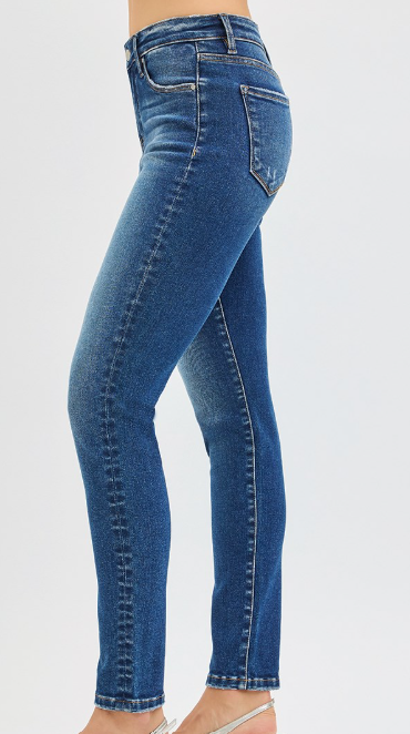 TUMMY CONTROL MID RISE ANKLE SKINNY PKA21319 DARK