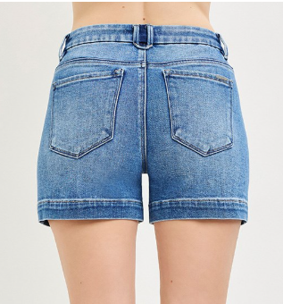 HIGH RISE CUFFED HEM SHORTS