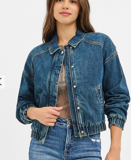 DENIM BOMBER JACKETS DARK