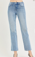 TUMMY CONTROL 4 WAY STRETCH MID RISE ANKLE STRAIGHT JEANS