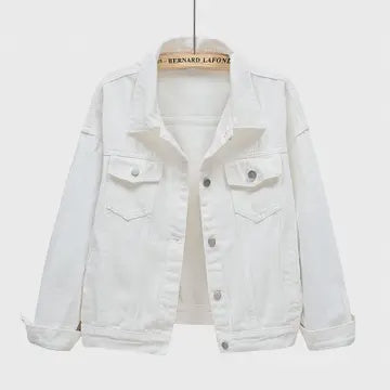 Solid Color Slim Cropped Denim Jackets