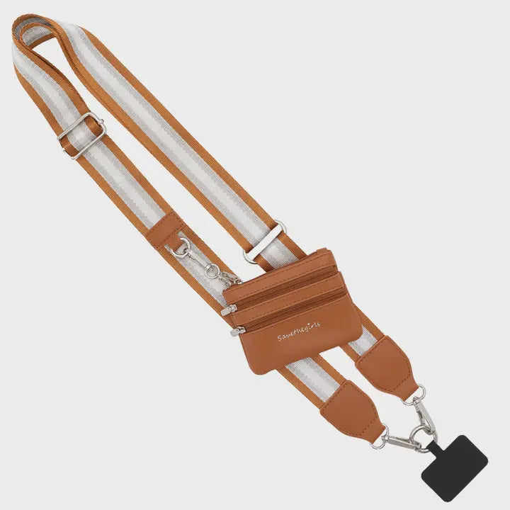 Clip & Go Strap with Pouch - Stripe Collection