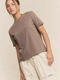 RHINESTONE Embellished Relaxed Crew Neck Tee