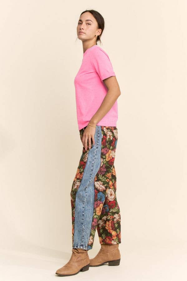Rhinestone Relaxed Crewneck Tee
