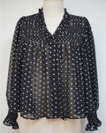 Smocked Polka Dot Blouse